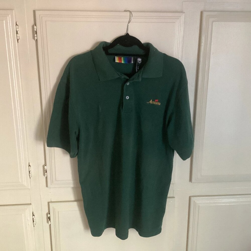 AUGUSTA NATIONAL Golf Polo Green Rainbow Tag Men’s Large